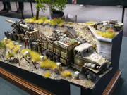 Diorama titled Normandy 1944 depicts a scene from World War II - photo No. 2 - front view