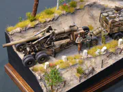 Diorama titled Normandy 1944 depicts a scene from World War II - photo No. 3 - close-up