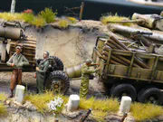 Diorama titled Normandy 1944 depicts a scene from World War II - photo No. 6 - close-up