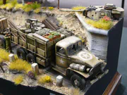 Diorama titled Normandy 1944 depicts a scene from World War II - photo No. 7 - close-up