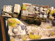Diorama titled Normandy 1944 depicts a scene from World War II - photo No. 8 - close-up