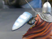 Figure of a knight in chain mail and partial plate armor - photo No. 6 - rear view