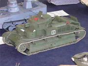 1:25 scale paper model of the Soviet T-28 tank - photo No. 2 - side view