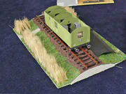 Paper model of a utility wagon built in H0 scale - photo No. 3 - front view
