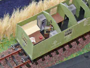 Paper model of a utility wagon built in H0 scale - photo No. 4 - close-up
