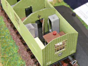 Paper model of a utility wagon built in H0 scale - photo No. 6 - close-up