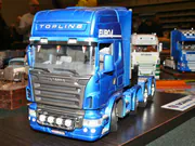Plastic model of the Scania R500 V8 8x4 truck built from an Italeri kit - photo No. 2 - front view