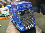 Plastic model of the Scania R500 V8 8x4 truck built from an Italeri kit - photo No. 3 - front view