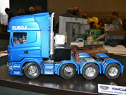 Plastic model of the Scania R500 V8 8x4 truck built from an Italeri kit - photo No. 4 - side view