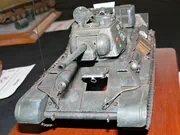 Plastic model of the Soviet T-34/76 Model 1943 tank - photo No. 5 - front view