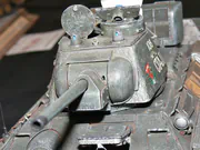 Plastic model of the Soviet T-34/76 Model 1943 tank - photo No. 6 - close-up