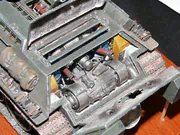 Plastic model of the Soviet T-34/76 Model 1943 tank - photo No. 8 - close-up