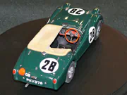 1:24 scale plastic model of the Triumph TR2 that competed in the 1955 Le Mans race - photo No. 5 - top view