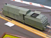 Plastic model of a Polish Tw1 armored locomotive - photo No. 2 - side view