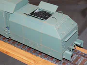 Plastic model of a Polish Tw1 armored locomotive - photo No. 3 - close-up