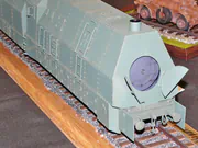 Plastic model of a Polish Tw1 armored locomotive - photo No. 5 - close-up