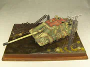 Modeler's vision - a diorama with a plastic model of the E-100 German armored vehicle, which never went into production - photo No. 3 - side view