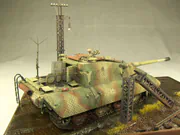 Modeler's vision - a diorama with a plastic model of the E-100 German armored vehicle, which never went into production - photo No. 6 - side view