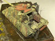 Modeler's vision - a diorama with a plastic model of the E-100 German armored vehicle, which never went into production - photo No. 9 - close-up