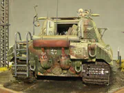 Modeler's vision - a diorama with a plastic model of the E-100 German armored vehicle, which never went into production - photo No. 12 - close-up