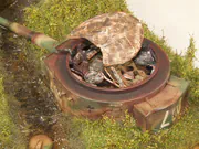 WWII military diorama titled Wittmann's Last Tiger, featuring a German tank wreck and an American Sherman Firefly with a Polish crew - photo No. 17 - close-up