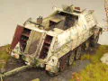 Diorama with plastic models of the SdKfz 8 armored vehicle and the PaK 44 anti-tank gun - photo no 8