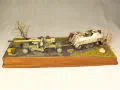 Link to photos of a diorama with plastic models of the SdKfz 8 armored vehicle and the PaK 44 anti-tank gun.