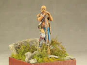 Resin miniature of a Native American - photo No. 1 - front view
