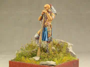 Resin miniature of a Native American - photo No. 3 - side view