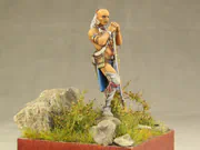Resin miniature of a Native American - photo No. 6 - side view