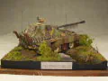 Modeler's vision - a diorama with a plastic model of the Jagdpanther II tank destroyer which had only existed at the design stage - photo no 1