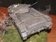1:25 scale paper model of the British Crusader III AA Mk III anti-aircraft tank - photo No. 5 - front view