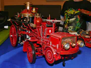 1:12 scale plastic model of the Christie fire truck built from an AMT kit - photo No. 3 - front view