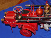 1:12 scale plastic model of the Christie fire truck built from an AMT kit - photo No. 5 - close-up