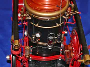 1:12 scale plastic model of the Christie fire truck built from an AMT kit - photo No. 10 - close-up