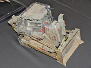 The Caterpillar D9R Doobi armored bulldozer Link to photos of the plastic model of the Caterpillar D9R Doobi armored bulldozer