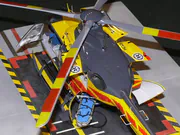 Plastic model of the EC135 air ambulance helicopter - photo No. 4 - close-up
