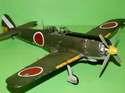 Plastic model of the Japanese Nakajima Ki-84 Hayate fighter from WWII - photo No. 2 - side view
