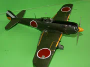 Plastic model of the Japanese Nakajima Ki-84 Hayate fighter from WWII - photo No. 3 - side view