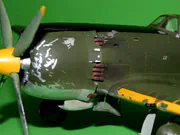 Plastic model of the Japanese Nakajima Ki-84 Hayate fighter from WWII - photo No. 4 - close-up