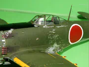 Plastic model of the Japanese Nakajima Ki-84 Hayate fighter from WWII - photo No. 5 - close-up