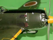 Plastic model of the Japanese Nakajima Ki-84 Hayate fighter from WWII - photo No. 6 - close-up