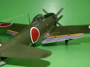 Plastic model of the Japanese Nakajima Ki-84 Hayate fighter from WWII - photo No. 7 - close-up