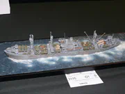 Plastic model of a World War II Liberty ship - photo No. 1 - side view