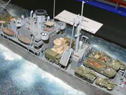 Plastic model of a World War II Liberty ship - photo No. 4 - close-up
