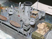 Plastic model of a World War II Liberty ship - photo No. 5 - close-up