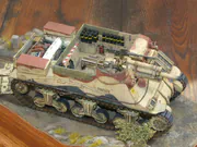 Plastic model of the M7 Priest self-propelled howitzer of the 7th Horse Artillery Regiment, Polish II Corps, in May–June 1945 - photo No. 7 - top view