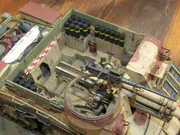 Plastic model of the M7 Priest self-propelled howitzer of the 7th Horse Artillery Regiment, Polish II Corps, in May–June 1945 - photo No. 13 - close-up