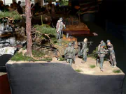 Diorama titled Kurland 1944, depicting a scene from a military operation during World War II - photo No. 3 - side view