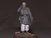 Scale figure of a German Panzergrenadier from the Battle of Kharkov in 1943 - photo No. 2 - close-up